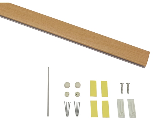 福井金属工芸 レールサンカラーズ レールのみ 木目調 ライトブラウン30cm RC30-3 1個（ご注文単位1個）【直送品】