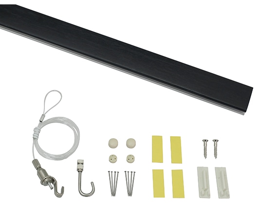 福井金属工芸 レールサンカラーズ Cセット 木目調 ブラック30cm RC30C-4 1個（ご注文単位1個）【直送品】