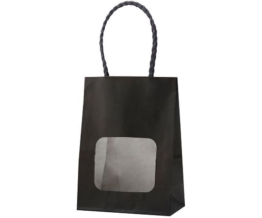 アズワン ウィンドウミニバッグ ブラック 110×60×150mm 1箱(25枚×4包入) XZT65216 1箱（ご注文単位1箱）【直送品】