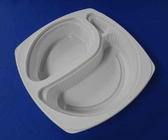 北原産業 カレー容器 白 本体 1箱(25枚×24袋入) KBT-40 1箱(ご注文単位1箱)【直送品】