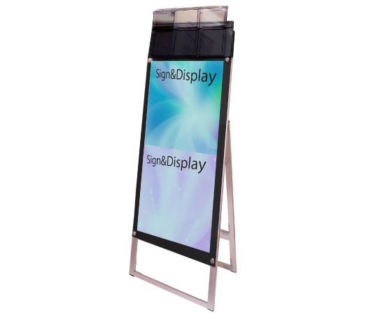 常磐精工 ポスター用スタンド看板 パンフレットケース付 A3縦縦片面 ブラック(屋外用) PSSKP-A3TTKB-G 1台（ご注文単位1台）【直送品】