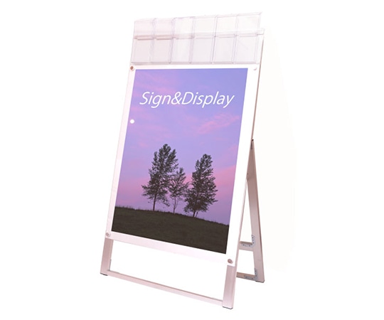 常磐精工 ポスター用スタンド看板 パンフレットケース付 B1片面 ホワイト(屋外用) PSSKP-B1KW-G 1台（ご注文単位1台）【直送品】