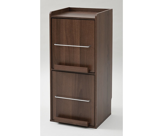 山善(YAMAZEN) 本棚 ディスプレイラック ウォルナット(木目) CDM-1X2D(WL) 1台(ご注文単位1台)【直送品】