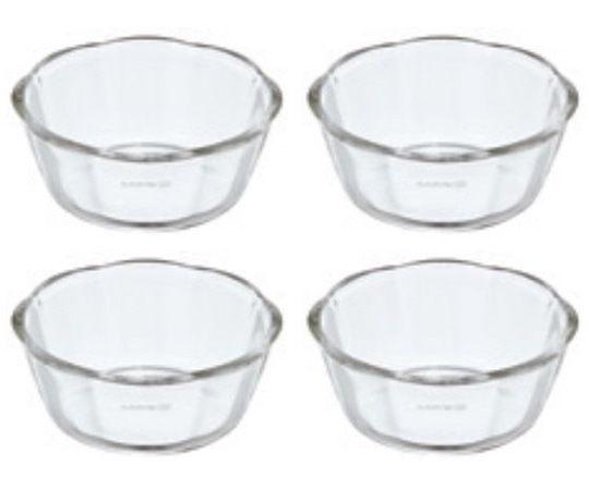 HARIO 耐熱ガラス製スイーツボウル 300 4個×12セット SWB-2412 1箱（ご注文単位1箱）【直送品】