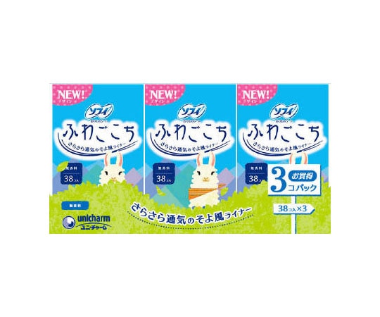 ユニ・チャーム ソフィ ふわごこち 無香料 38枚 3個パック  1個（ご注文単位1個）【直送品】