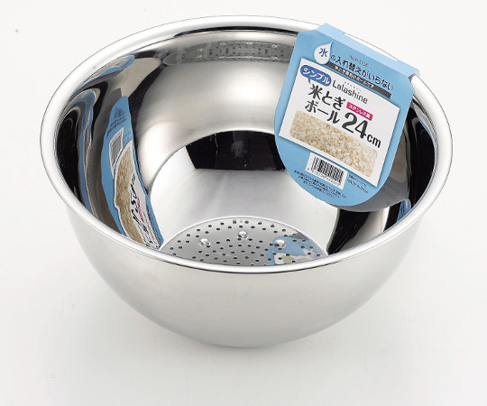 パール金属 ララシャイン ステンレス製シンプル米とぎボール 24cm H-5338 1個（ご注文単位1個）【直送品】
