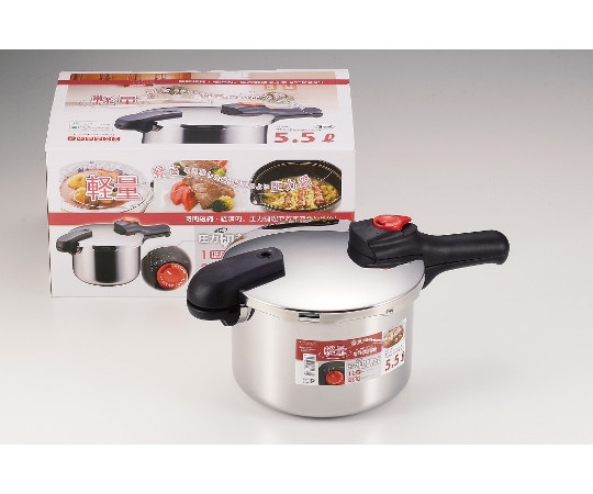 パール金属 節約クック ステンレス製圧力切替式片手圧力鍋 5.5L H-5437 1個（ご注文単位1個）【直送品】