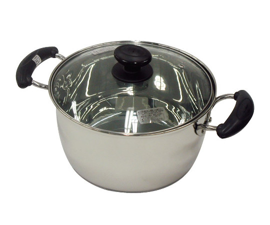 パール金属 レシェンテ 3層底ガラス蓋付両手鍋 20cm H-924 1個（ご注文単位1個）【直送品】