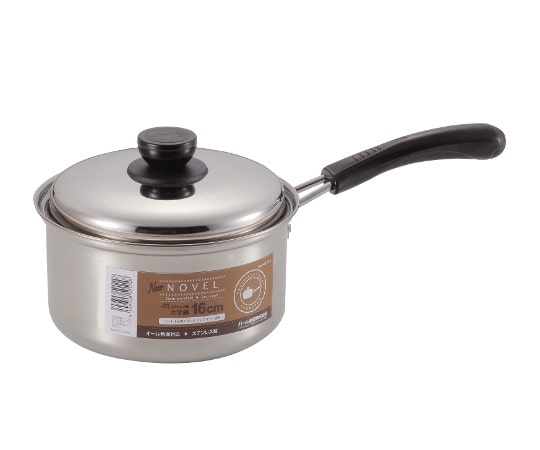 パール金属 NEWノウﾞェル ステンレス製片手鍋 16cm HB-114 1個（ご注文単位1個）【直送品】