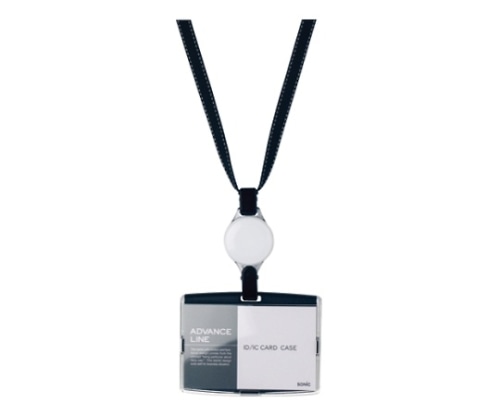 ソニック IDハードケース&リールストラップ ブラック AL-894-D 1個(ご注文単位1個)【直送品】