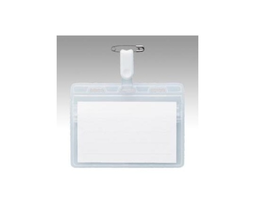 ソニック カラータッグ名札 チャックタイプ 白 NF-653-W 1個(ご注文単位1個)【直送品】