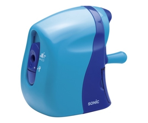 ソニック かるハーフ 手動鉛筆削り 青 SK-802-B 1個(ご注文単位1個)【直送品】