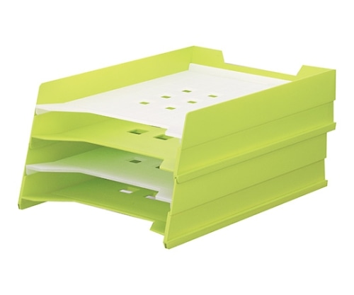 LIHITLAB マルチレタートレー 6黄緑 A-7300 A7300-6 1組(ご注文単位1組)【直送品】