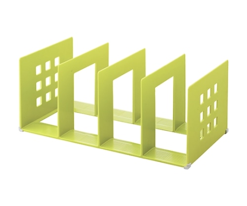 LIHITLAB 仕切ラック 2L 6黄緑 A-7322 A7322-6 1個(ご注文単位1個)【直送品】