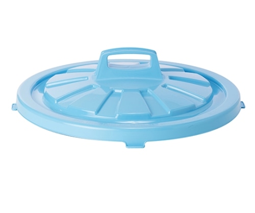 テラモト GK容器 丸 蓋 ブルー 75型 DS-457-375-3 1個(ご注文単位1個)【直送品】