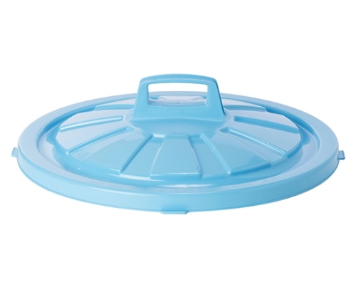 テラモト GK容器 丸 蓋 ブルー 90型 DS-457-390-3 1個(ご注文単位1個)【直送品】