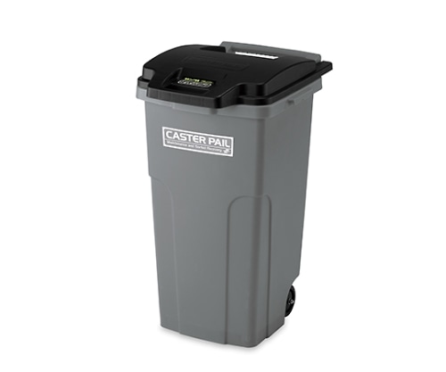 テラモト キャスターペール90 黒/灰 DS-224-190-8 1個(ご注文単位1個)【直送品】