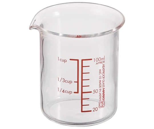 HARIO 耐熱ガラス製メジャーカップ 100mL 36個セット MJC-10-R-BK 1箱（ご注文単位1箱）【直送品】