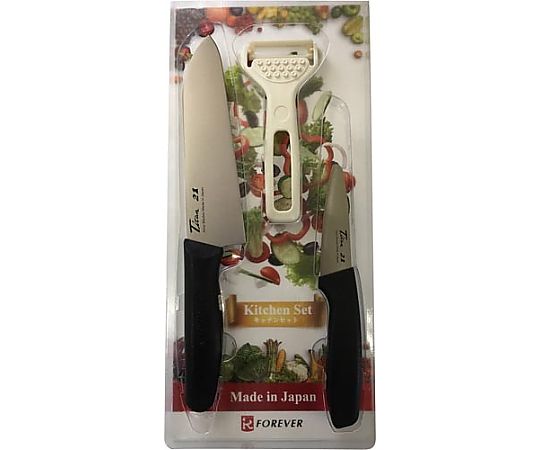 フォーエバー 銀チタン包丁3点セット OT-3S 1セット（ご注文単位1セット）【直送品】