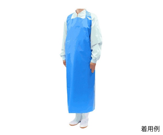 川西工業 ガードファイン軽量ウレタンエプロン 1枚 ブルー L 4449 1枚(ご注文単位1枚)【直送品】