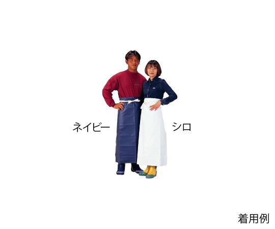 川西工業 抗菌ビニロン前掛け 腰下 ネイビー M 4040 1枚(ご注文単位1枚)【直送品】