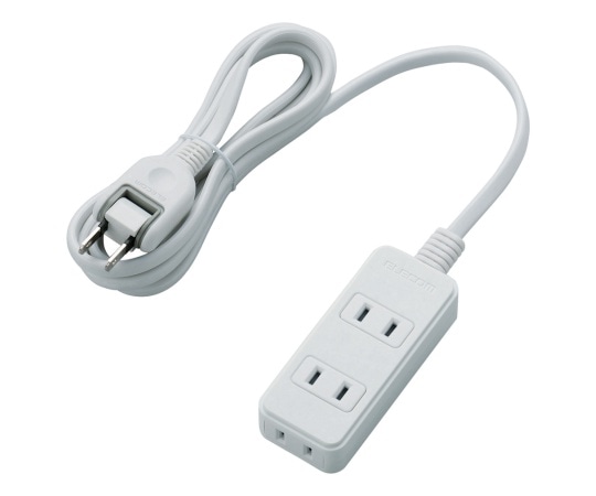 エレコム 電源タップ(雷ガード付き) T-KS02-2320WH 1個(ご注文単位1個)【直送品】