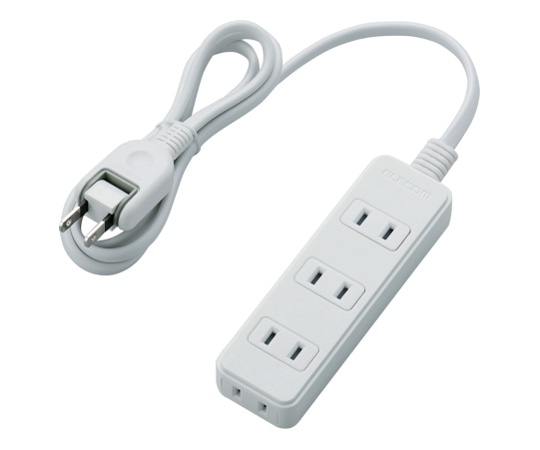 エレコム 電源タップ(雷ガード付き) T-KS02-2410WH 1個(ご注文単位1個)【直送品】