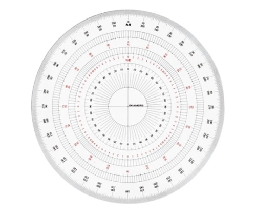 岡本製図器械 分度器 全円 180mm BO-18 1枚(ご注文単位1枚)【直送品】