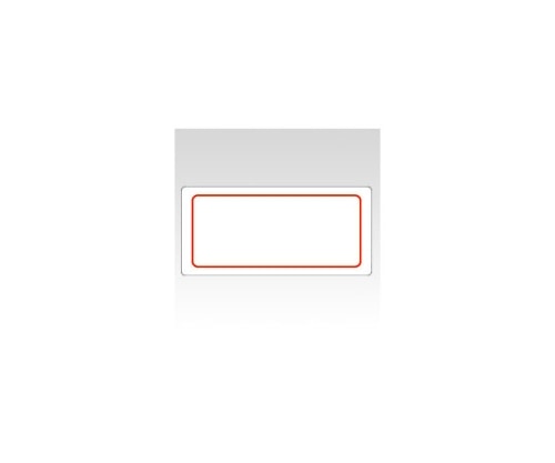 ニチバン マイタック(R)ラミネートラベル 保護フィルム付ラベル 赤枠 ML-211R 1個(ご注文単位1個)【直送品】