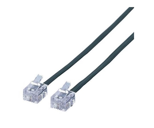 エレコム スリムモジュラケーブル(ブラック)(4芯) MJ-1BK 1パック(ご注文単位1パック)【直送品】