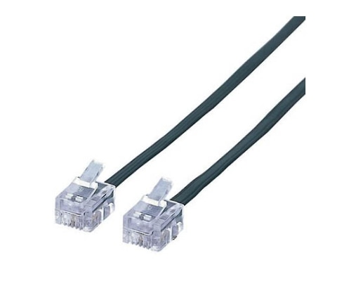 エレコム スリムモジュラケーブル(ブラック)(4芯) MJ-3BK 1パック(ご注文単位1パック)【直送品】