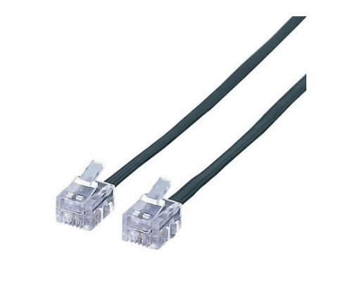 エレコム スリムモジュラケーブル(ブラック)(4芯) MJ-5BK 1パック(ご注文単位1パック)【直送品】