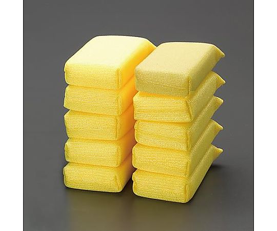 エスコ 80x160mm 高耐久ネットスポンジ(黄/10個) EA928AS-232 1個(ご注文単位1個)【直送品】