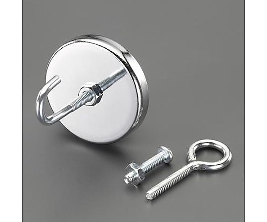 エスコ φ52x 8mm マグネットベース(フック・アイボルト付) EA781GC-4 1個(ご注文単位1個)【直送品】