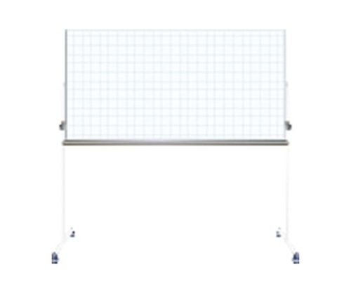 ナカバヤシ ホワイトボード ホーロー 回転脚付 暗線入 1870mm×550mm×1820mm ホ-WK-U36X 1個(ご注文単位1個)【直送品】
