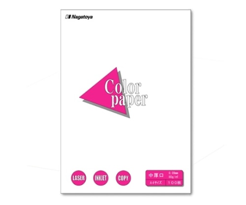 Nagatoya カラーペーパー A4 0.09mm 白 1冊(100枚入) ナ-3201 1冊(ご注文単位1冊)【直送品】