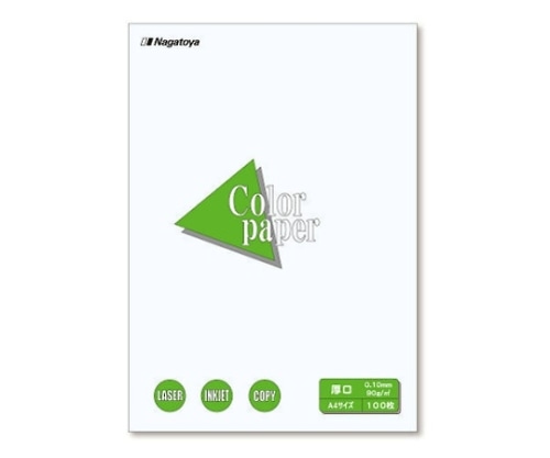 Nagatoya カラーペーパー A4 0.1mm 白 1冊(100枚入) ナ-3301 1冊(ご注文単位1冊)【直送品】
