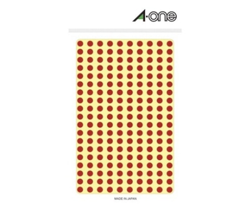 エーワン(A-ONE) カラーラベル 5mm径 赤 7061 1パック(ご注文単位1パック)【直送品】