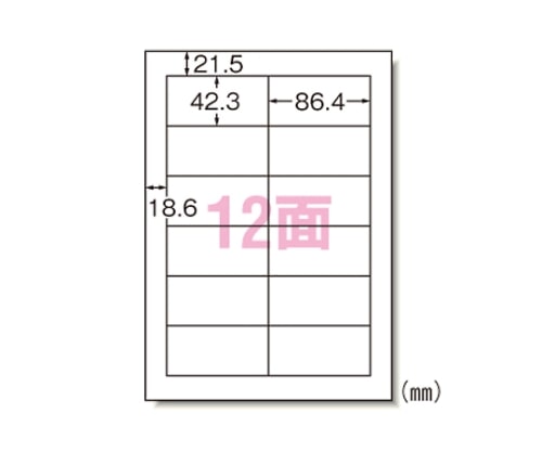 エーワン(A-ONE) PPC(コピー)ラベル A4 12面 インチ改行 28273 1パック(ご注文単位1パック)【直送品】