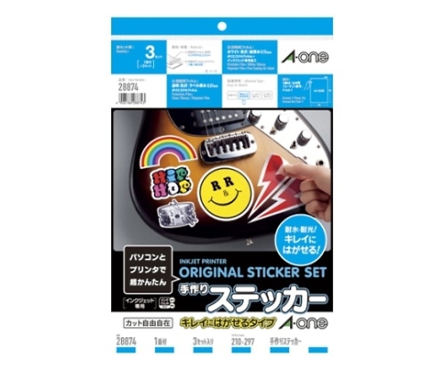 エーワン(A-ONE) 手作りステッカー[インクジェット]A4 28874 1冊(ご注文単位1冊)【直送品】