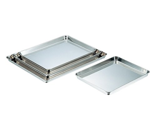 クローバー 18-8 角盆 ケーキ盆 大 AKK-10-03 1個（ご注文単位1個）【直送品】