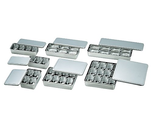 クローバー 18-8 00号 調味料入バット 角8ヶ入 AYK-14-18 1個（ご注文単位1個）【直送品】