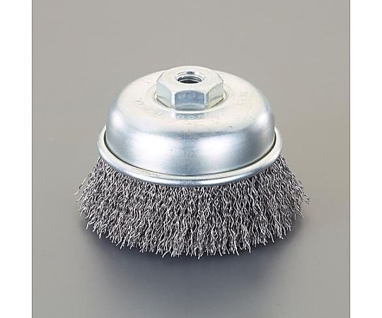 エスコ 75㎜/M10 ワイヤーブラシ(カップ型/スチール) EA809YS-11 1個(ご注文単位1個)【直送品】