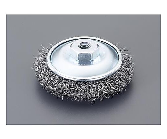エスコ 85㎜/M10 ワイヤーブラシ(ベベル型/スチール) EA809YS-21 1個(ご注文単位1個)【直送品】