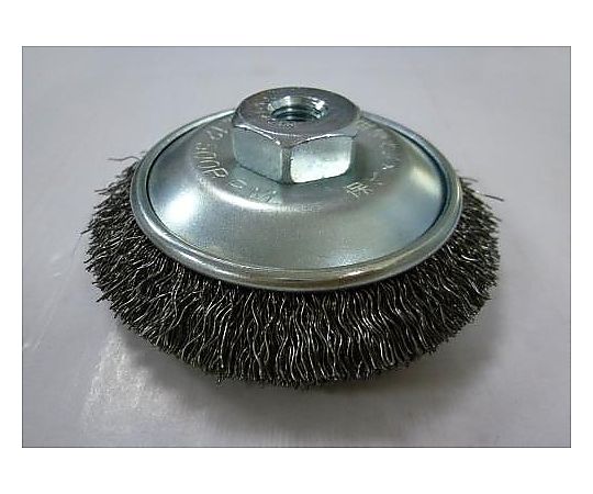 エスコ 85㎜/M10 ワイヤーブラシ(ベベル型/ステンレス) EA809YS-23 1個(ご注文単位1個)【直送品】