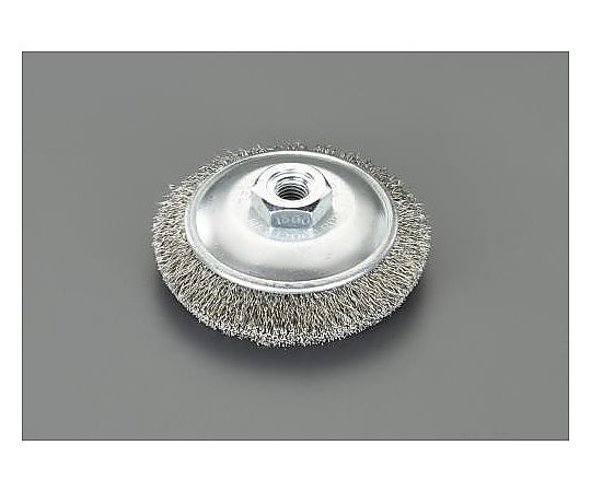 エスコ 85mm/M10 ワイヤーブラシ(ベベル型/ステンレス製 EA809YR-81 1個(ご注文単位1個)【直送品】