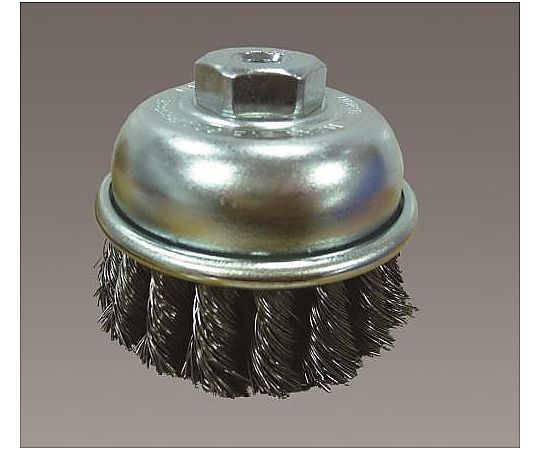 エスコ 75㎜/M10 ワイヤーブラシ(カップ型/ステンレスツイス EA809YS-7 1個(ご注文単位1個)【直送品】