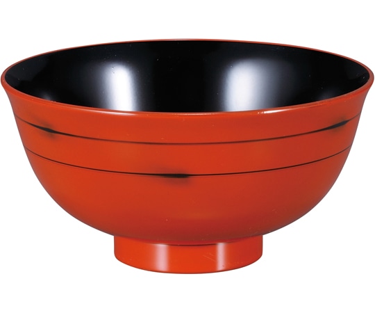 福井クラフト A寿光飯椀 大柿朱根来黒ライ内黒 33024860 1個（ご注文単位1個）【直送品】