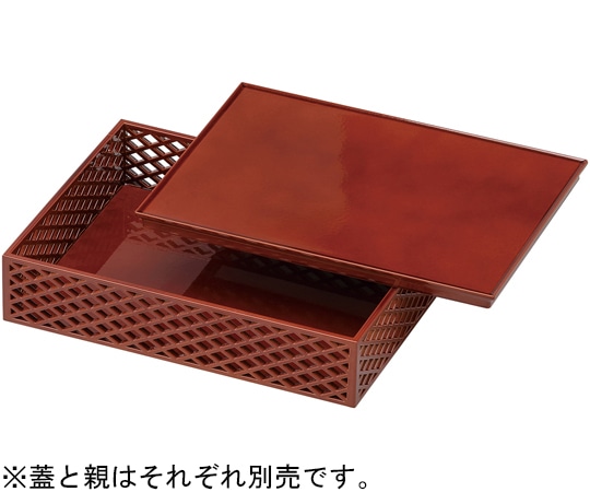 福井クラフト 8寸 長角京格子松花堂(親)春慶 41321510 1個（ご注文単位1個）【直送品】