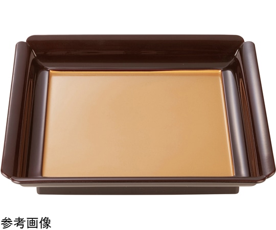 福井クラフト 6寸 角彩り皿 溜内金パール 51272232 1個（ご注文単位1個）【直送品】